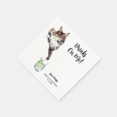 Serviette En Papier Cat Mariage Cocktail Napkins (Coin)