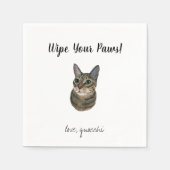 Serviette En Papier Cat Mariage Cocktail Napkins (Devant)