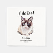 Serviette En Papier Cat Mariage Cocktail Napkins (Devant)