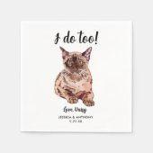 Serviette En Papier Cat Mariage Cocktail Napkins (Devant)