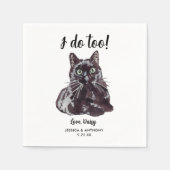 Serviette En Papier Cat Mariage Cocktail Napkins (Devant)