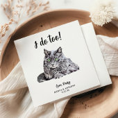 Serviette En Papier Cat Mariage Cocktail Napkins