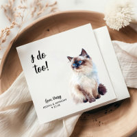 Cat Mariage Cocktail Napkins