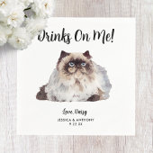 Serviette En Papier Cat Mariage Cocktail Napkins