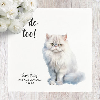 Serviette En Papier Cat Mariage Cocktail Napkins
