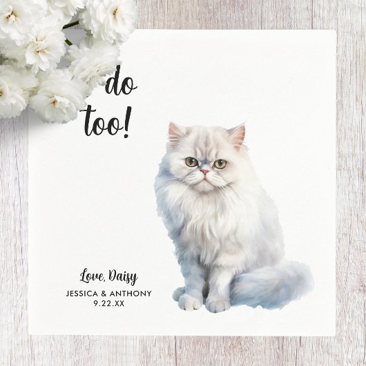 Serviette En Papier Cat Mariage Cocktail Napkins