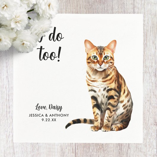 Serviette En Papier Cat Mariage Cocktail Napkins