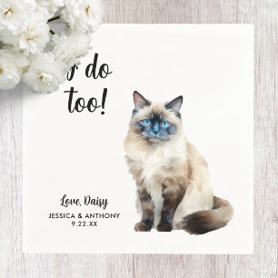 Serviette En Papier Cat Mariage Cocktail Napkins