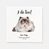 Serviette En Papier Cat Mariage Cocktail Napkins (Devant)