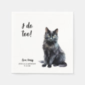 Serviette En Papier Cat Mariage Cocktail Napkins (Devant)