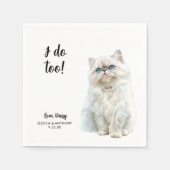Serviette En Papier Cat Mariage Cocktail Napkins (Devant)