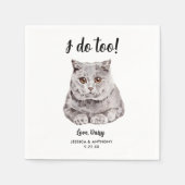 Serviette En Papier Cat Mariage Cocktail Napkins (Devant)