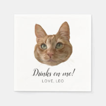 Cat Mariage Cocktail sur mesure Serviettes Boisson