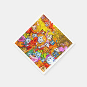 Serviette En Papier Cat Musical Band (Coin)