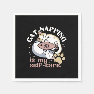 Serviette En Papier Cat-Napping Est Mon Citation De Cat Mignonne D'Aut