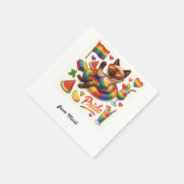 Serviette En Papier Cat Pride Paws Pride d'inspiration chat LGBTQ (Coin)