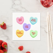 Serviette En Papier Cat Valentine Candy Coeurs Papier Napkin (En situation)