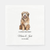 Serviette En Papier Catalan Sheepdog Pet Cocktail Mariage (Devant)