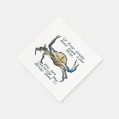 Serviette En Papier Catching Crabs, Funky Paper Party Napkins (Coin)