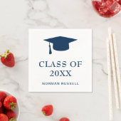 Serviette En Papier Catégorie de la Marine Bleu et blanc (En situation)