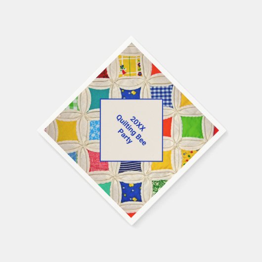 Serviette En Papier Cathedral Window Quilting Bee Party (Coin)