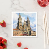 Serviette En Papier Cathédrale Santiago de Compostela (A La Corogne) (En situation)