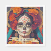 Serviette En Papier Catrina Day Of Dead 1 Avec Texte (Devant)