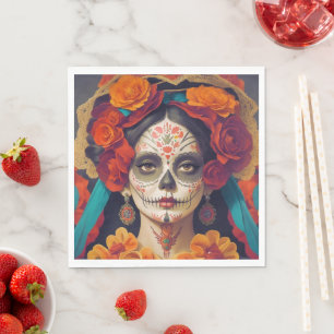 Serviette En Papier Catrina Day Of The Dead 1