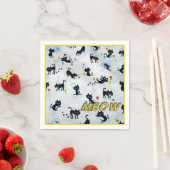 Serviette En Papier Cats Meow Kitten Motif Napkins (En situation)