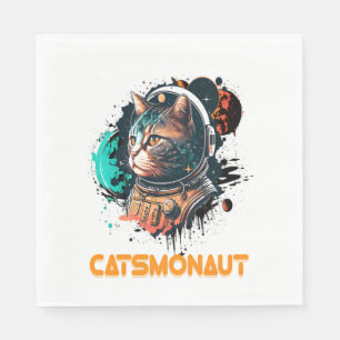 Serviette En Papier Catsmonaute Astronaut Chat Ou Chat Spatial
