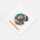 Serviette En Papier Catsmonaute Astronaut Chat Ou Chat Spatial (Coin)
