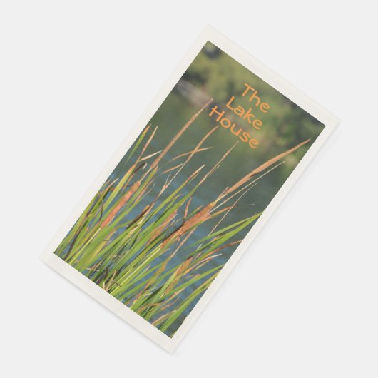 Serviette En Papier Cattails sur le front de mer personnalisable (Coin)