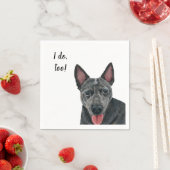 Serviette En Papier Cattle Dog Custom Cocktail Napkin (En situation)