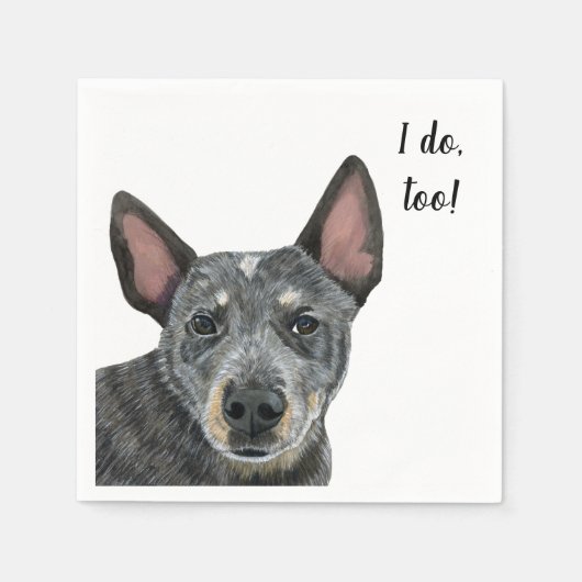 Serviette En Papier Cattle Dog Custom Cocktail Napkin (Devant)