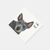 Serviette En Papier Cattle Dog Custom Cocktail Napkin (Coin)