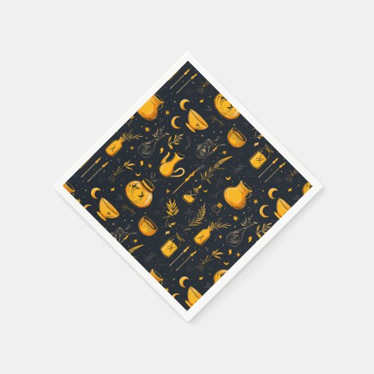 Serviette En Papier Cauldrons Et Potions Halloween (Coin)