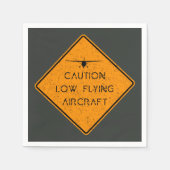 Serviette En Papier Caution Low Flying ✈️ (Devant)