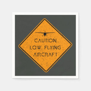 Serviette En Papier Caution Low Flying ✈️
