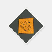 Serviette En Papier Caution Low Flying ✈️ (Coin)