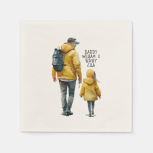 Serviette En Papier Caution père et fille (3)