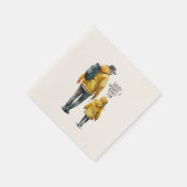Serviette En Papier Caution père et fille (3) (Coin)