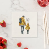 Serviette En Papier Caution père et fille (3) (En situation)