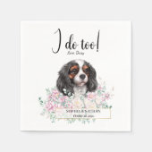 Serviette En Papier Cavalier King Charles Chien Mariage Cocktail Napki (Devant)