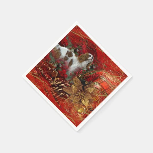 Serviette En Papier Cavalier King Charles Spaniel (Coin)