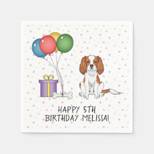 Serviette En Papier Cavalier King Charles Spaniel Blenheim - Anniversa