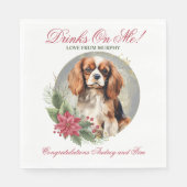 Serviette En Papier Cavalier King Charles Spaniel Mariage Napkins (Devant)