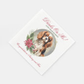 Serviette En Papier Cavalier King Charles Spaniel Mariage Napkins (Coin)