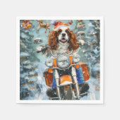 Serviette En Papier Cavalier King Charles Spaniel Noël (Devant)
