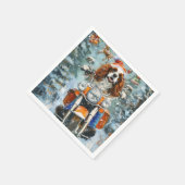Serviette En Papier Cavalier King Charles Spaniel Noël (Coin)