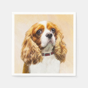 Serviette En Papier Cavalier King Charles Spaniel Peinture originale